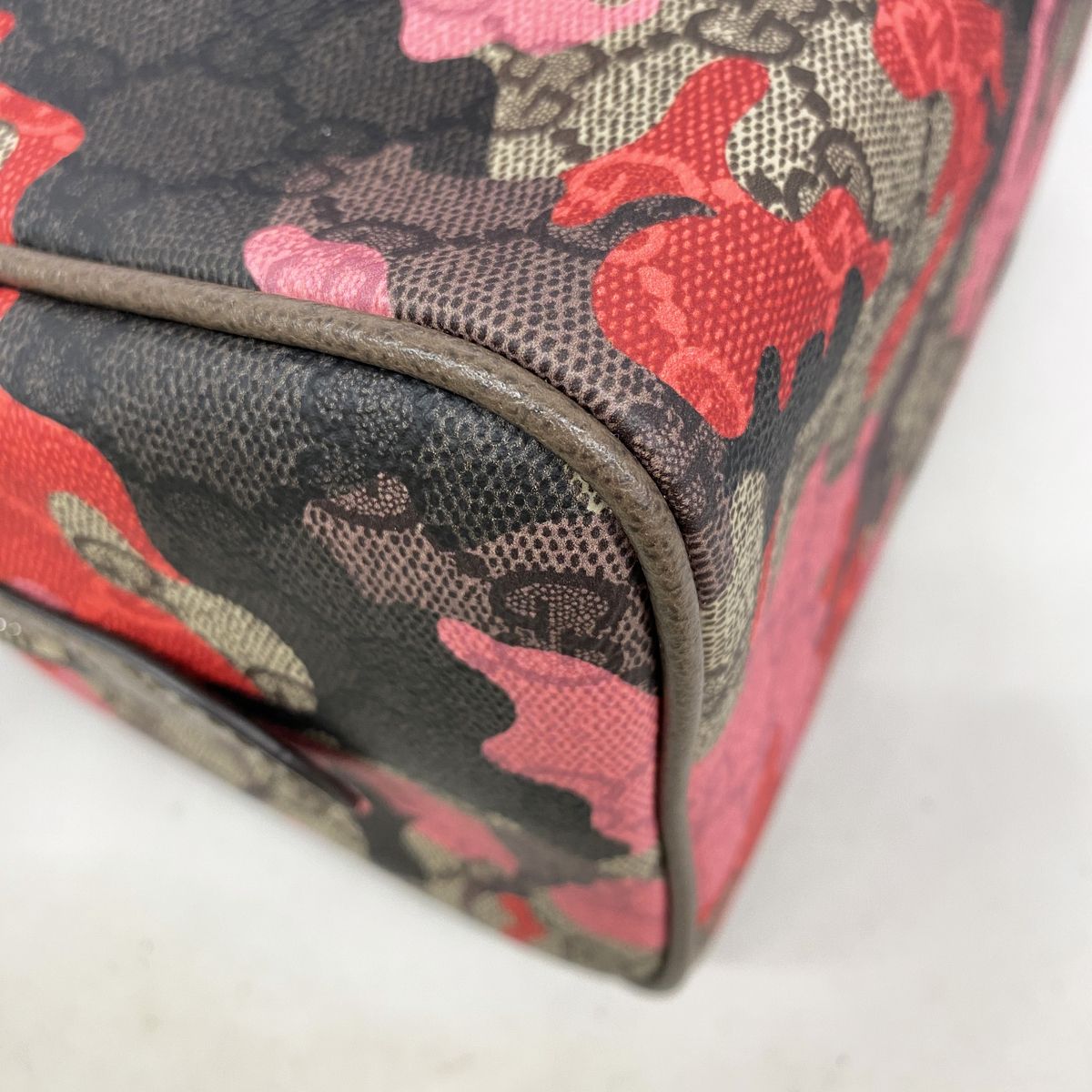 Gucci Handbag GG Camouflage Brown Red Pink Silver 2-Way Bag — view 6