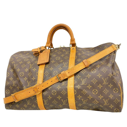 Louis Vuitton Boston Bag Monogram Keepall Bandouliere 50 Brown