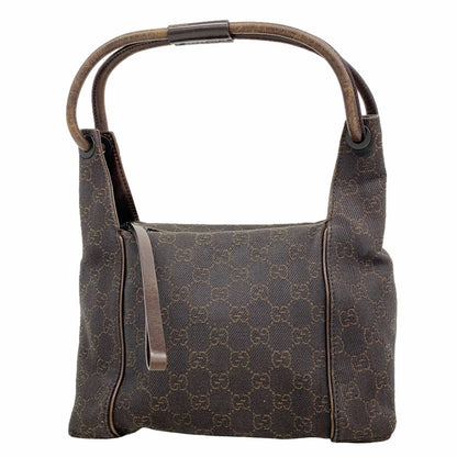 Gucci Handbag Denim Brown Silver