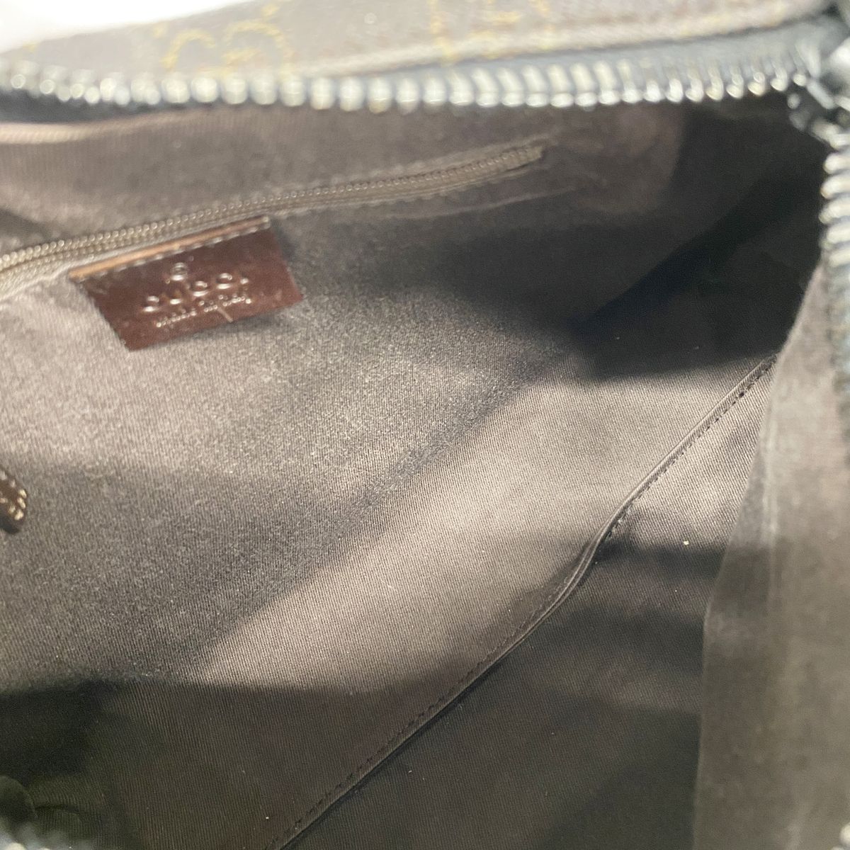 Gucci Handbag Denim Brown Silver — view 4