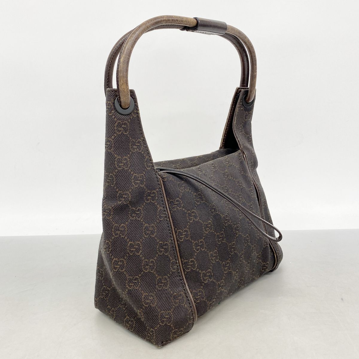 Gucci Handbag Denim Brown Silver — view 2