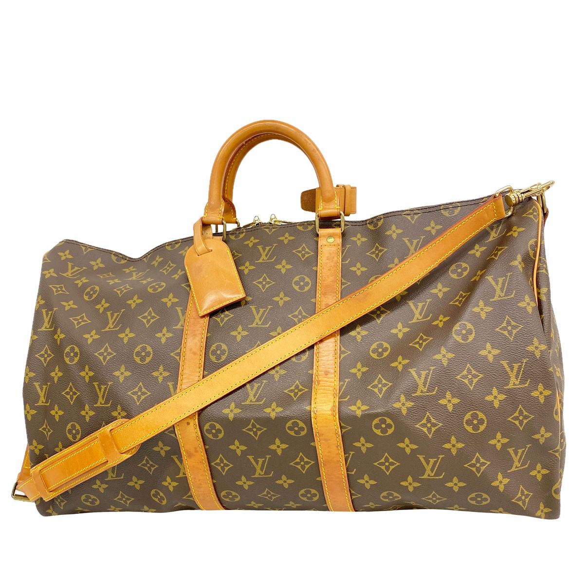 Louis Vuitton Boston Bag Monogram Keepall Bandouliere 55 Brown