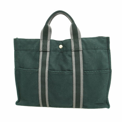 Hermes Tote Fourre Tout MM Canvas Black Silver