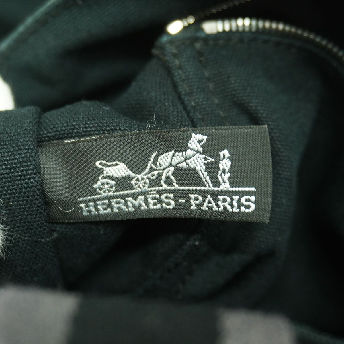 Hermes Tote Fourre Tout MM Canvas Black Silver — view 5