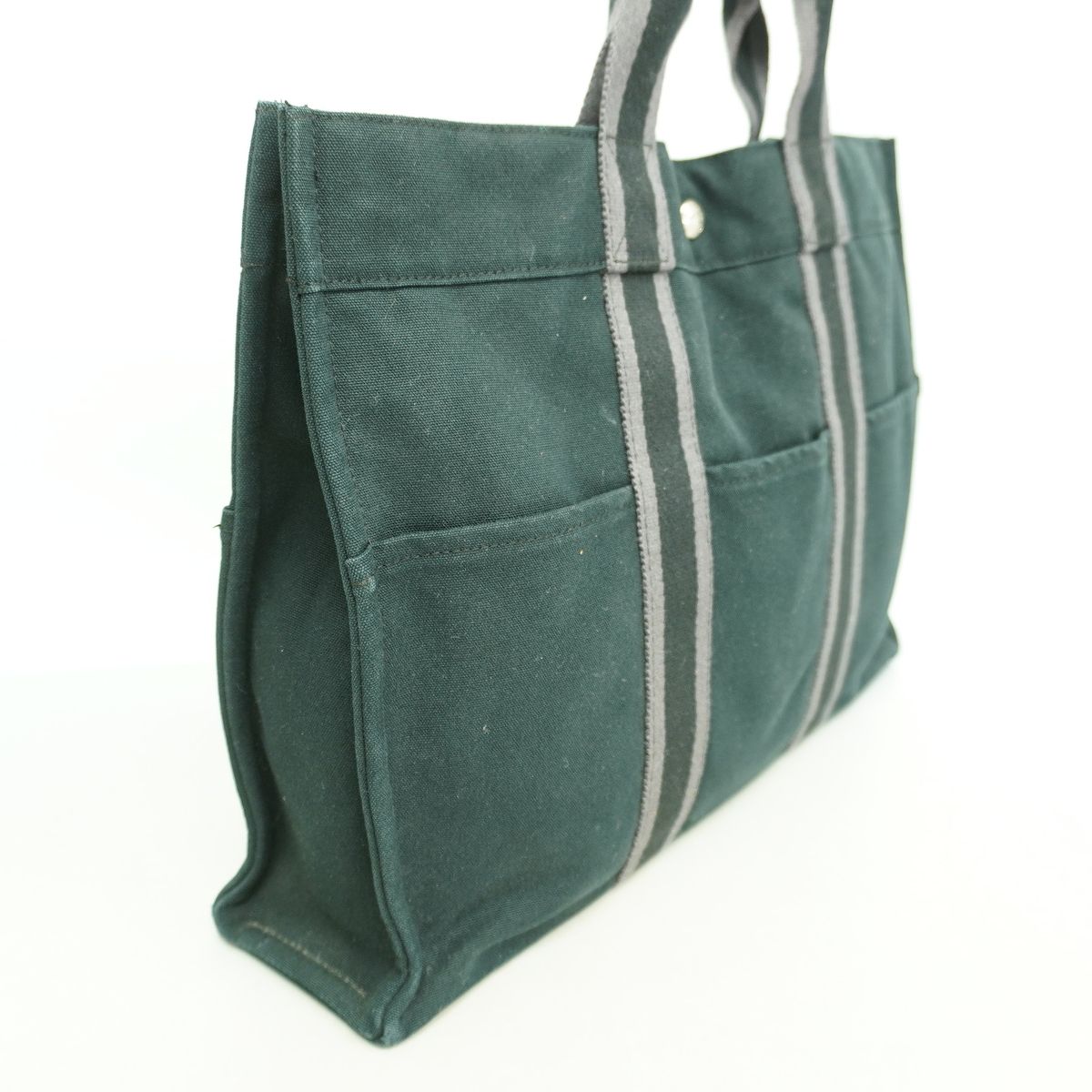 Hermes Tote Fourre Tout MM Canvas Black Silver — view 2