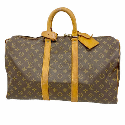 Louis Vuitton Boston Bag Monogram Keepall 45 Brown