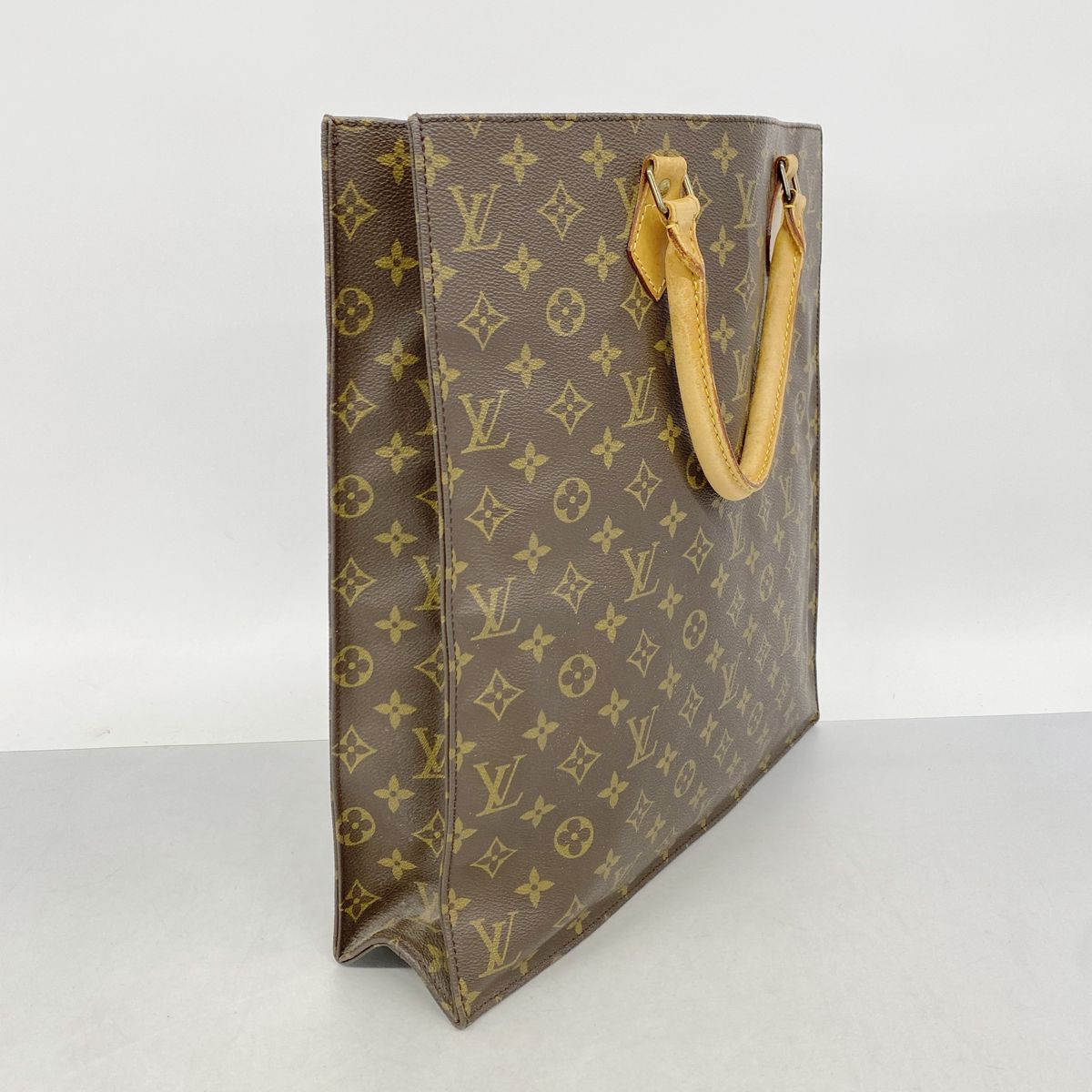 Louis Vuitton Tote Monogram Sac Plat Brown — view 2