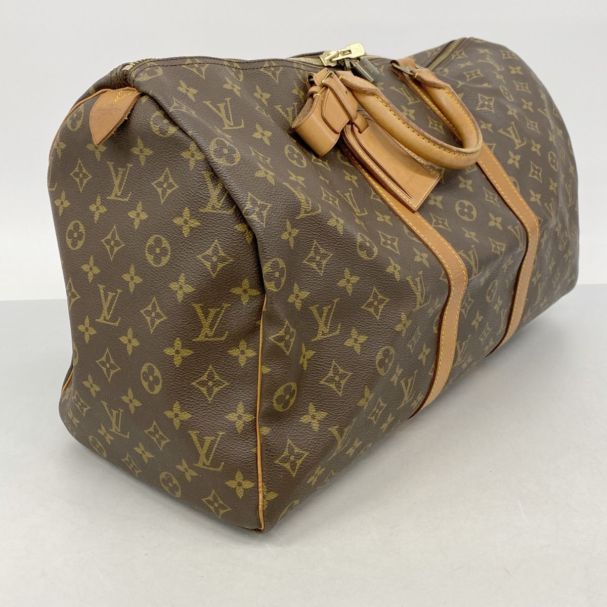Louis Vuitton Boston Bag Monogram Keepall 50 Brown — view 2