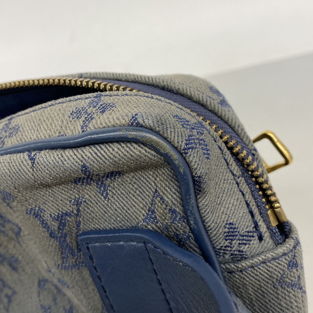 Louis Vuitton Belt Bag Monogram Denim Outdoor Navy — view 6