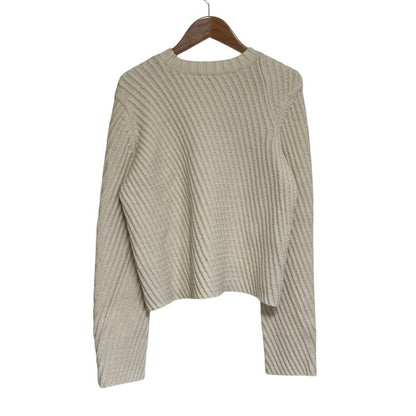 Celine Phoebe Philo Era Diagonal Rib Knit Sweater Ivory — view 2