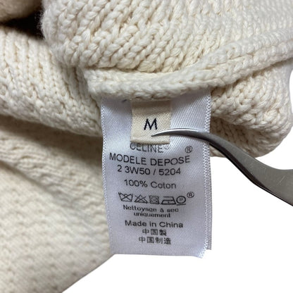 Celine Phoebe Philo Era Diagonal Rib Knit Sweater Ivory — view 6
