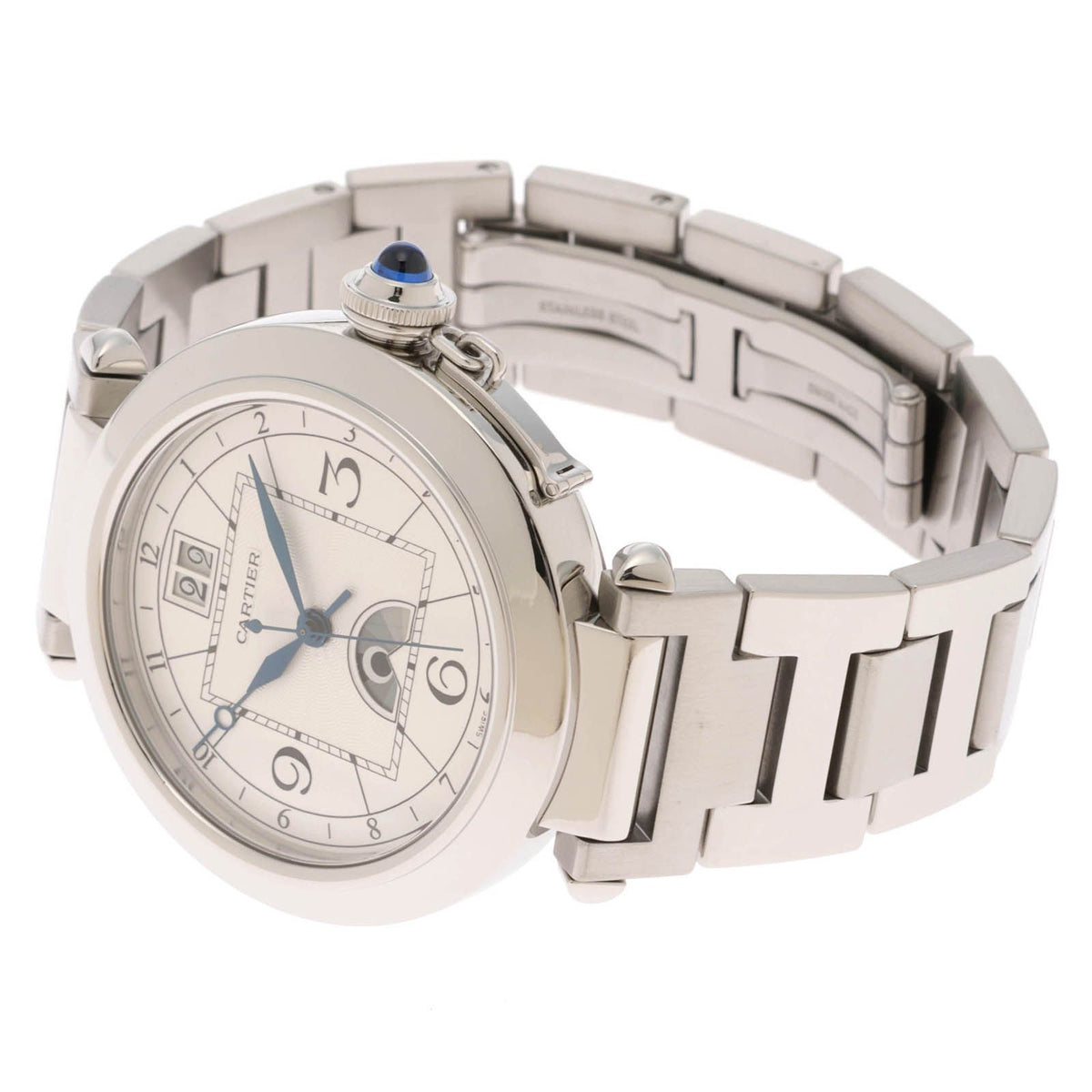 Cartier Pasha XL Watch Stainless Steel Silver — view 3