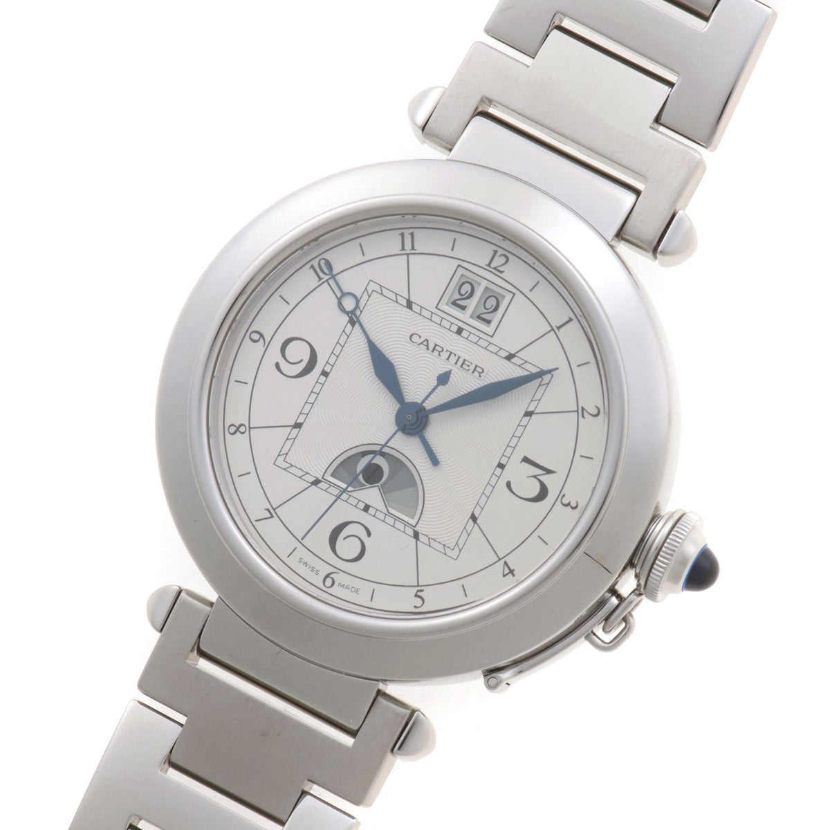 Cartier Pasha XL Watch Stainless Steel Silver — view 2
