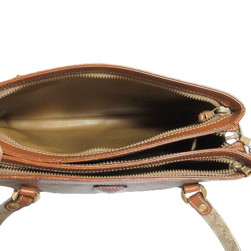 Celine Macadam Leather Tote Beige Brown — view 6