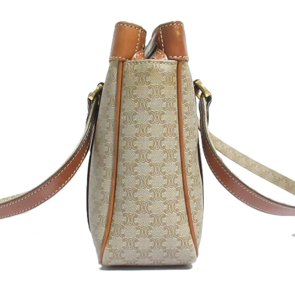 Celine Macadam Leather Tote Beige Brown — view 3