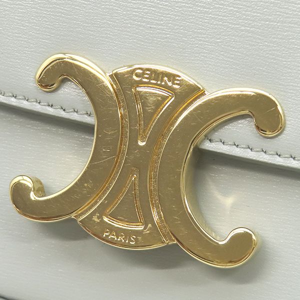 Celine Shoulder Bag Mini Claude Calfskin Ice Blue Gold Taurillon — view 5