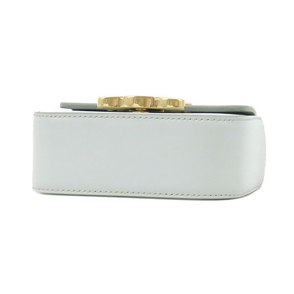 Celine Shoulder Bag Mini Claude Calfskin Ice Blue Gold Taurillon — view 3
