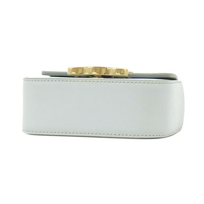 Celine Shoulder Bag Mini Claude Calfskin Ice Blue Gold Taurillon — view 3