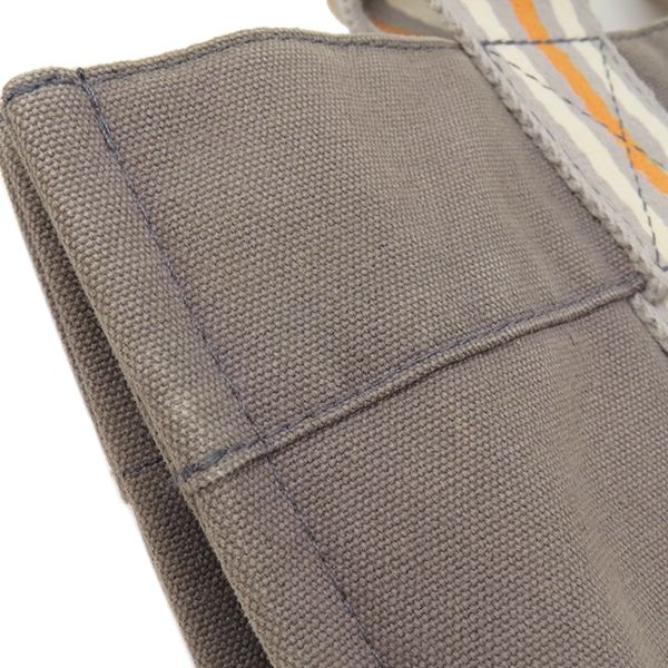 Hermes Tote Fourre Tout PM Canvas Gray Orange White Silver Ginza Limited — view 7