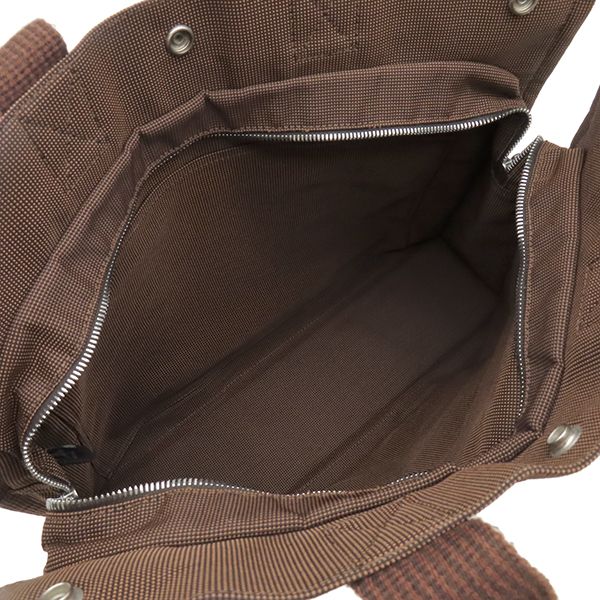 Hermes Tote Her Line MM Canvas Brown Silver — view 8