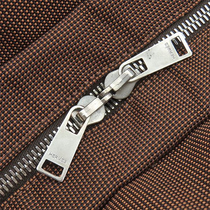 Hermes Tote Herline MM Canvas Brown Silver — view 6
