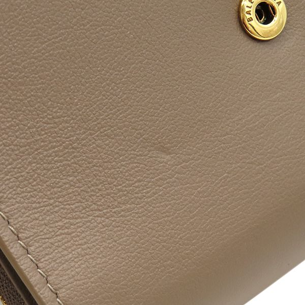 Balenciaga Trifold Wallet Envelope Compact Leather Brown Gold Coin Purse — view 8
