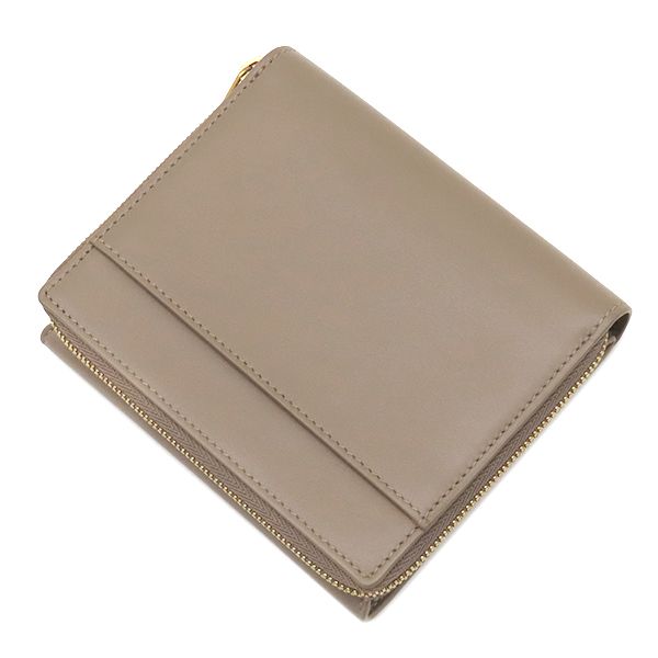 Balenciaga Trifold Wallet Envelope Compact Leather Brown Gold Coin Purse — view 2
