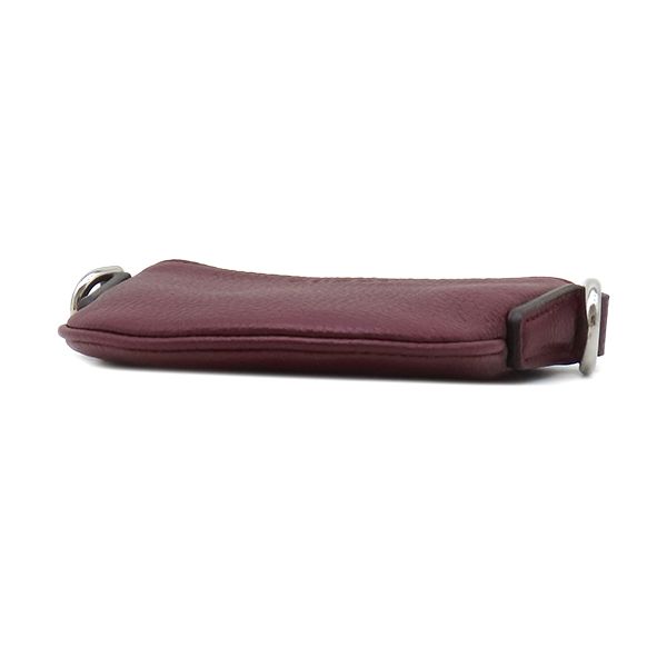 Gucci Shoulder Bag Logo Micro Leather Bordeaux Silver Red Green Web — view 3