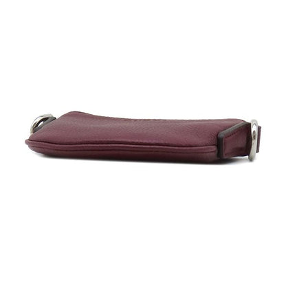 Gucci Shoulder Bag Logo Micro Leather Bordeaux Silver Red Green Web — view 3