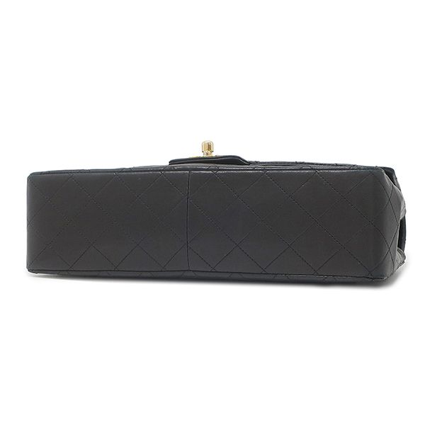 Chanel Shoulder Bag Quilted 27 Chain Lambskin Black Gold Single Flap — view 3