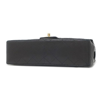 Chanel Shoulder Bag Quilted 27 Chain Lambskin Black Gold Single Flap — view 3