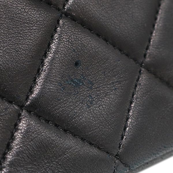 Chanel Shoulder Bag Quilted 27 Chain Lambskin Black Gold Single Flap — view 5