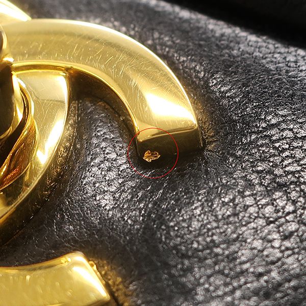 Chanel Shoulder Bag Quilted 27 Chain Lambskin Black Gold Single Flap — view 7