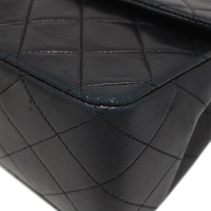 Chanel Shoulder Bag Quilted 27 Chain Lambskin Black Gold Single Flap — view 4