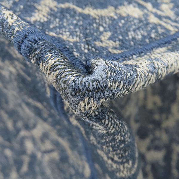 Dior Tote Book Large Cotton Blue Embroidery Botanical Pattern — view 4