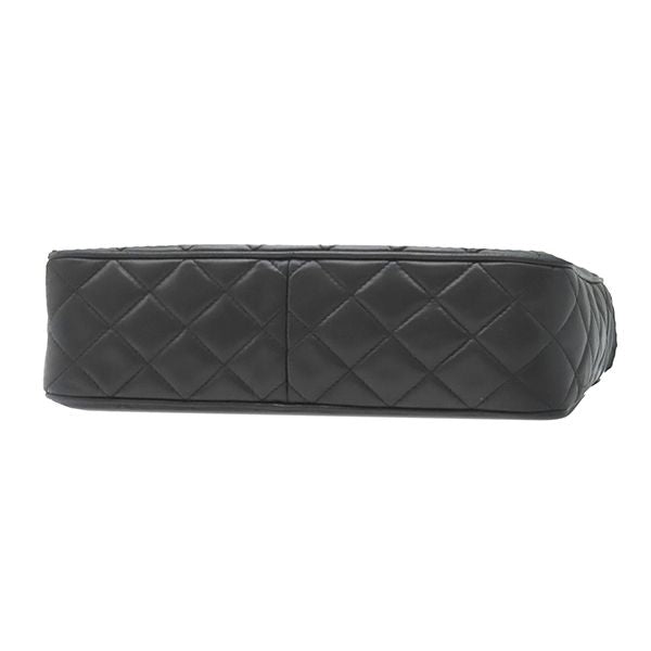 Chanel Shoulder Bag Quilted Lambskin Black Gold Fringe 25 — view 3