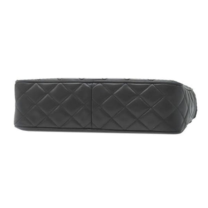 Chanel Shoulder Bag Quilted Lambskin Black Gold Fringe 25 — view 3