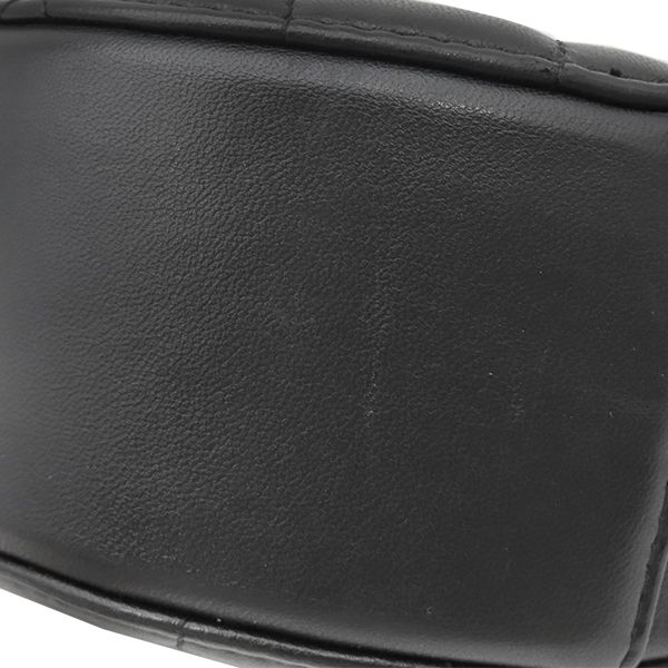 Chanel Shoulder Bag Quilted Chain Lambskin Black Gold Round Circle 27 — view 5