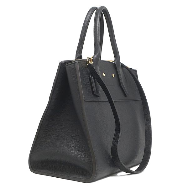 Louis Vuitton 2-Way Bag City Steamer MM Leather Noir Gold Black Handbag — view 2
