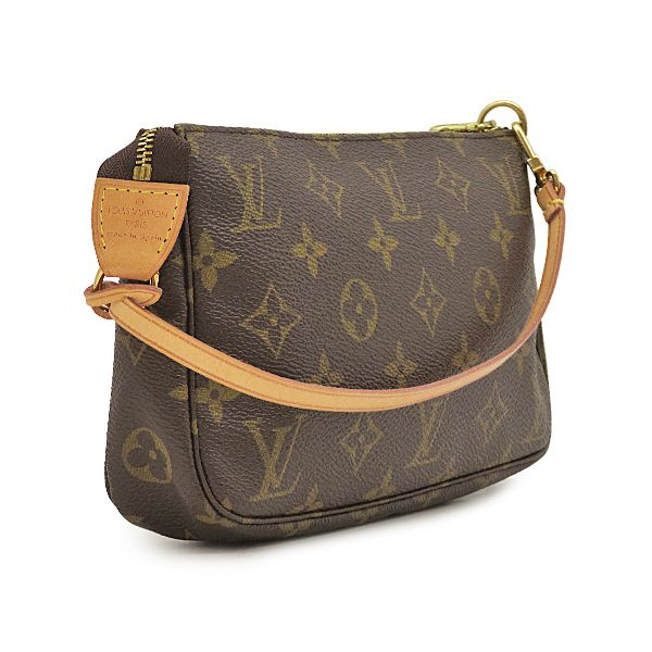 Louis Vuitton Pouch Pochette Accessoires Monogram Canvas Gold Vintage Handbag — view 2