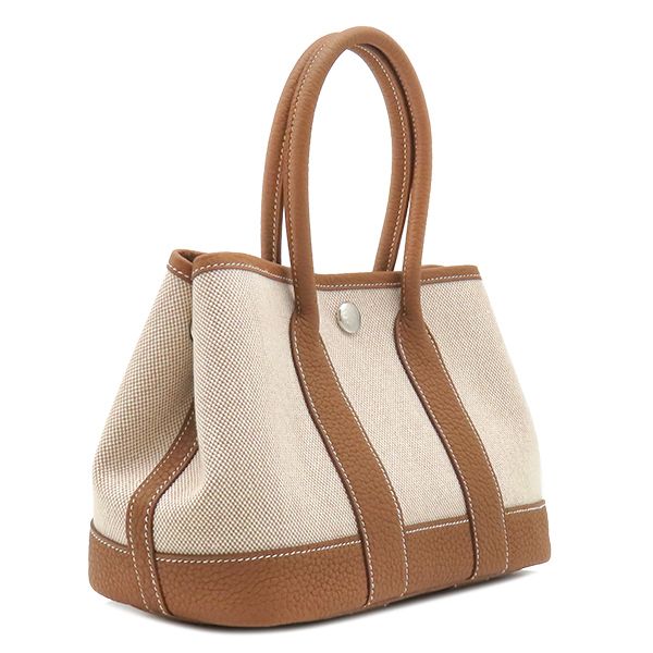 Hermes Handbag Neo Garden 23 Toile H Negonda Ecru Gold Silver Party-g — view 2
