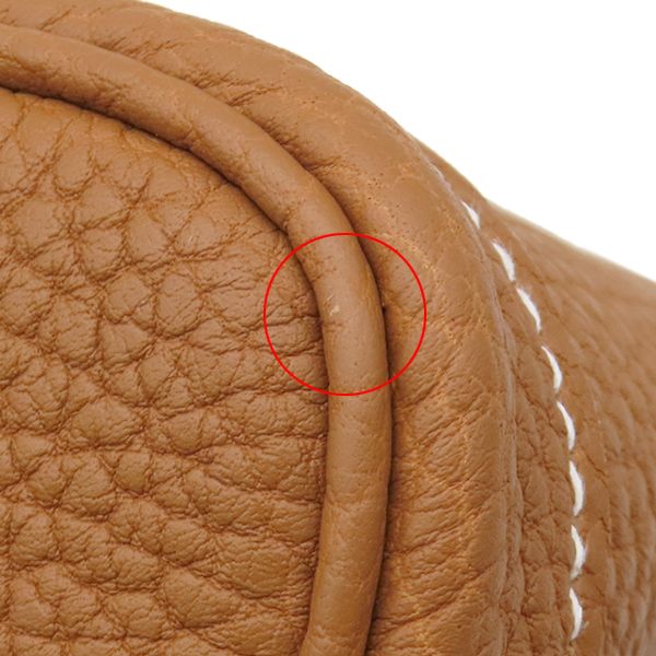 Hermes Tote Garden Party TPM 30 Negotiating Gold Silver All Leather — view 5