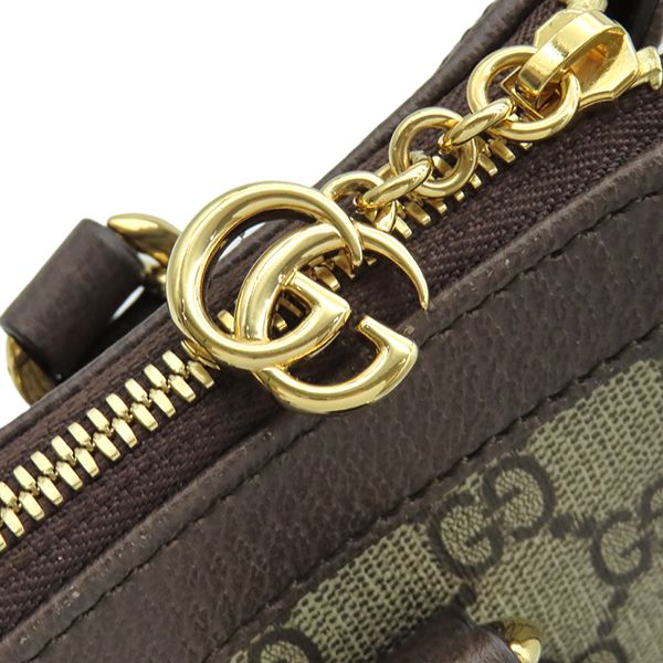 Gucci 2-Way Ophidia GG Small Tote Supreme Canvas Leather Beige Ebony Gold — view 8