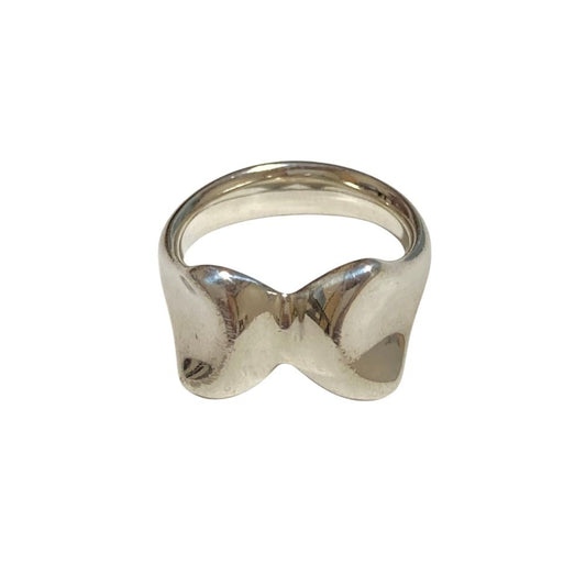 Tiffany & Co Elsa Peretti Butterfly Motif Ring 925 Sterling Silver