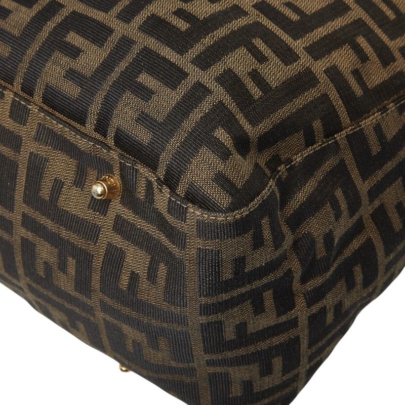 Fendi Zucca Tote Brown Canvas Leather — view 4
