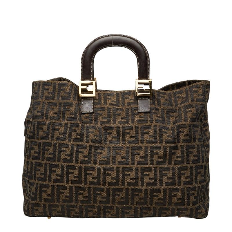 Fendi Zucca Tote Brown Canvas Leather