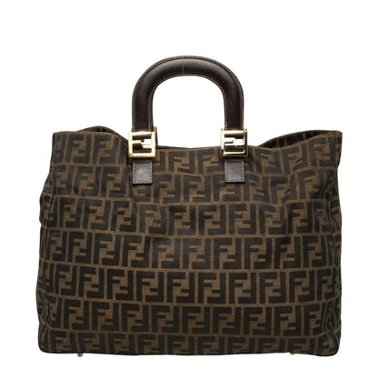 Fendi Zucca Tote Brown Canvas Leather