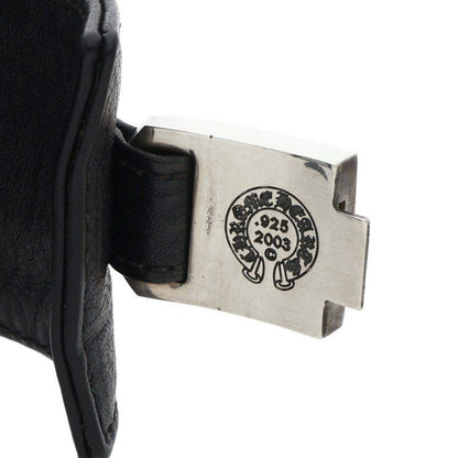 Chrome Hearts Harness Clasp Wide Leather Bracelet — view 4