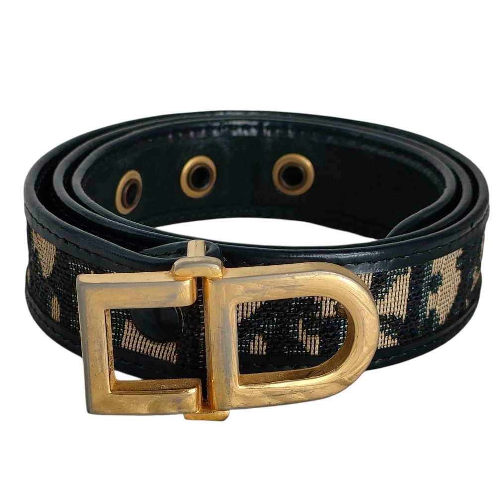 Dior Vintage Trotter Belt 70 Navy