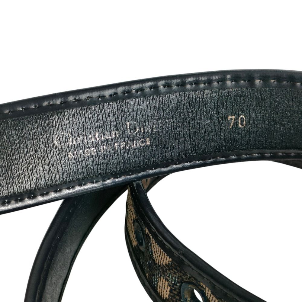 Dior Vintage Trotter Belt 70 Navy — view 7